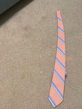 Classic Men's Polo Peach Stripe Tie